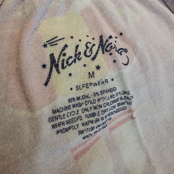 Nick & Nora Sock Monkey Baking Pajama Set Long Sleeve Top & Pants, sz Medium - Picture 9 of 11